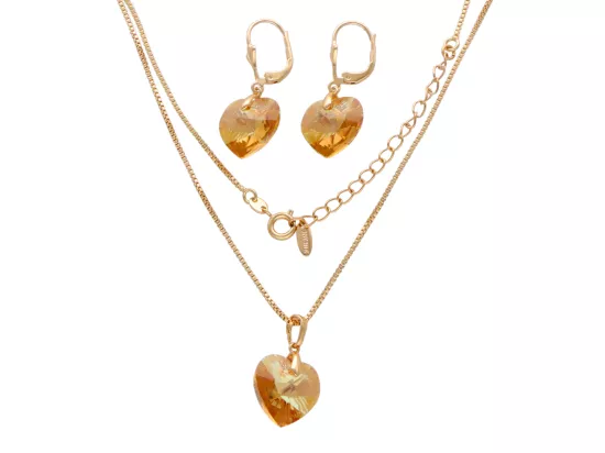 N3F70 KOMPLET BIŻUTERII XUPING - NASZYJNIK I KOLCZYKI