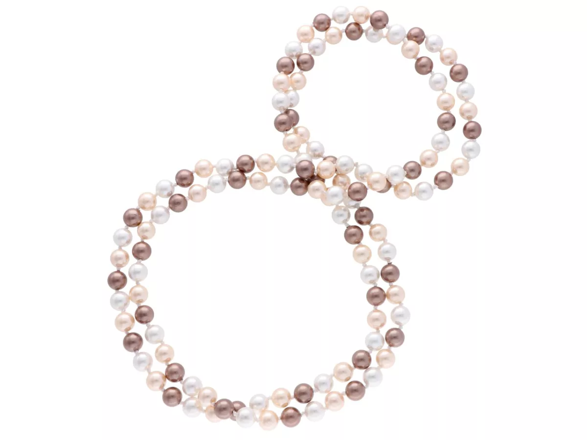 N2K00 NASZYJNIK PERŁA MAJORKA KULE 8 mm