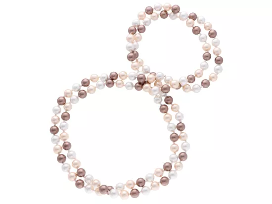 N2K00 NASZYJNIK PERŁA MAJORKA KULE 8 mm