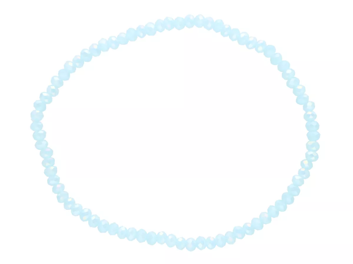 R4B96 BRANSOLETKA KRYSZTAŁKI 3 mm NA GUMCE