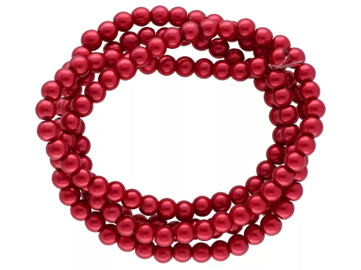 P1G06 PERŁY SZKLANE 6 mm - 1 SZNUR