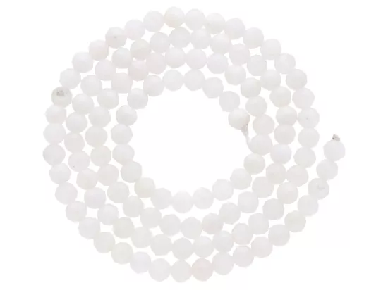 K6X95 KAMIEŃ KSIĘŻYCOWY KULE FASETOWANE 3,5 mm - 1 SZNUR