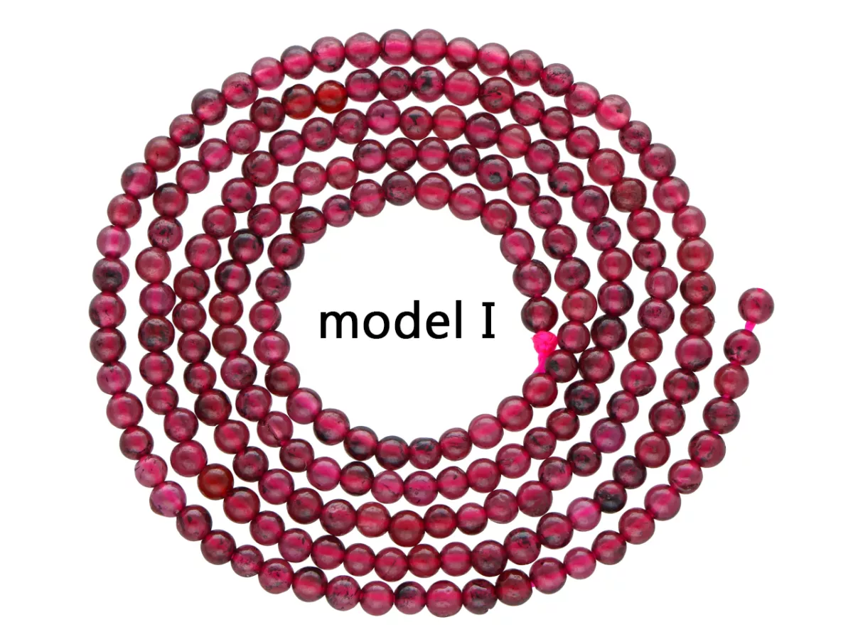 K6R05 GRANAT KULE 2 mm - 1 SZNUR