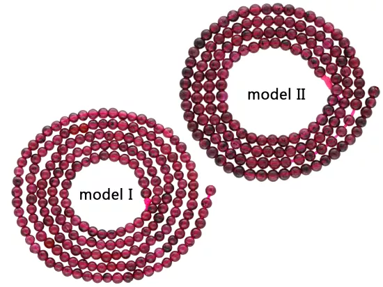 K6R05 GRANAT KULE 2 mm - 1 SZNUR