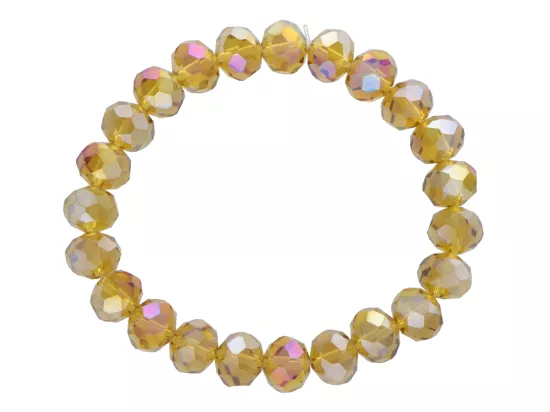 R4G90 BRANSOLETKA KRYSZTAŁKI 10 mm NA GUMCE