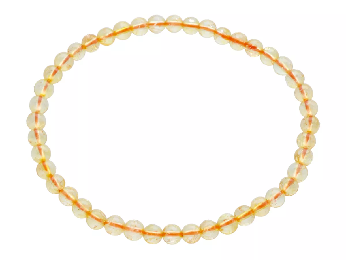 R4D92 BRANSOLETKA CYTRYN KULE 4 mm