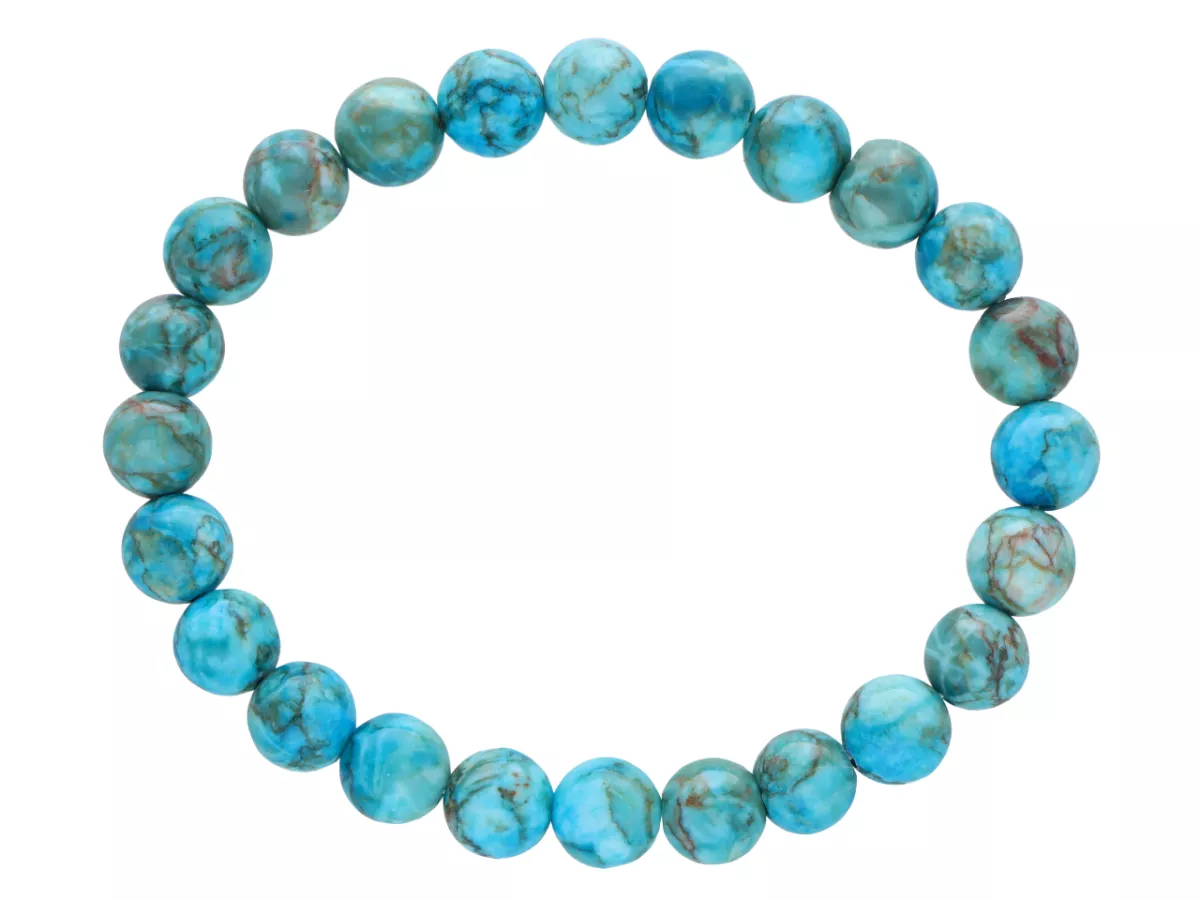 R4S31 BRANSOLETKA JASPIS NIEBIESKI KULE 8,5 mm