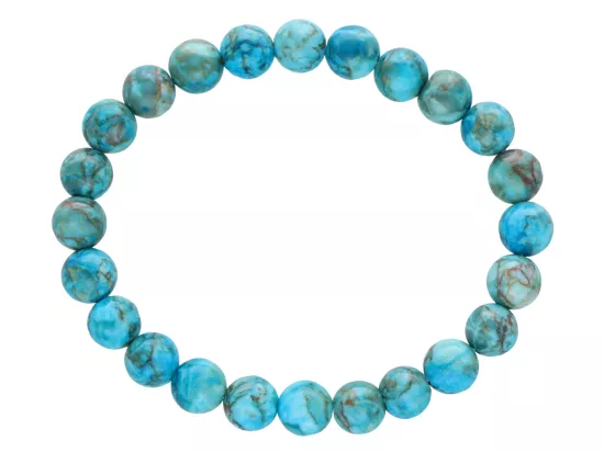 R4S31 BRANSOLETKA JASPIS NIEBIESKI KULE 8,5 mm