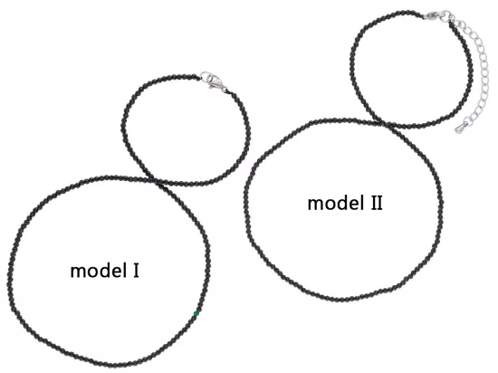 N2P35 NASZYJNIK SPINEL KULE FASETOWANE 2 mm