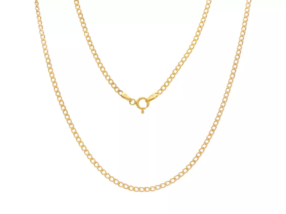 P3K98 ŁAŃCUSZEK PANCERKA 50 cm SREBRO 925 POZŁACANE