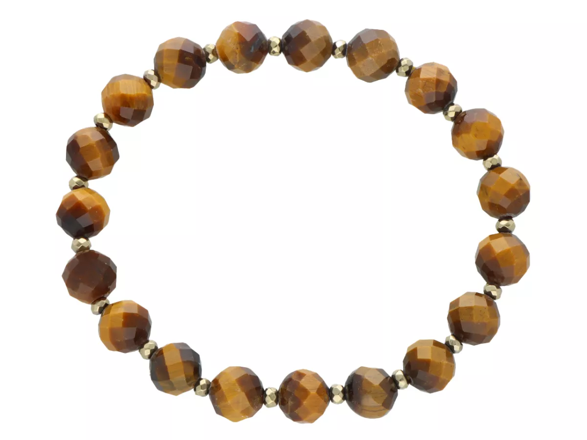 R5B82 BRANSOLETKA TYGRYSIE OKO I HEMATYT