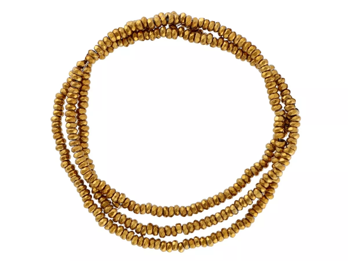 K7F23 HEMATYT OPONKI FASETOWANE 2 mm - 1 SZNUR