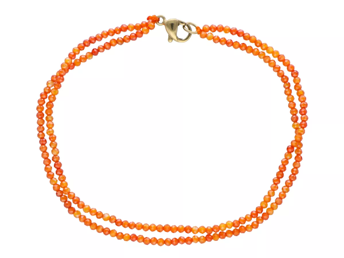 R3G41 BRANSOLETKA SZKLANA CYRKONIA KULE FASETOWANE 2 mm