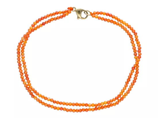 R3G41 BRANSOLETKA SZKLANA CYRKONIA KULE FASETOWANE 2 mm