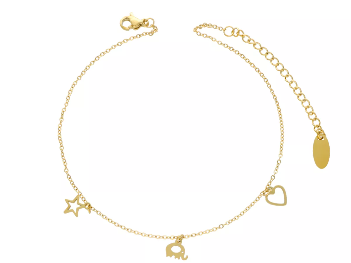 R3N10 BRANSOLETKA NA NOGĘ ZE STALI CHIRURGICZNEJ