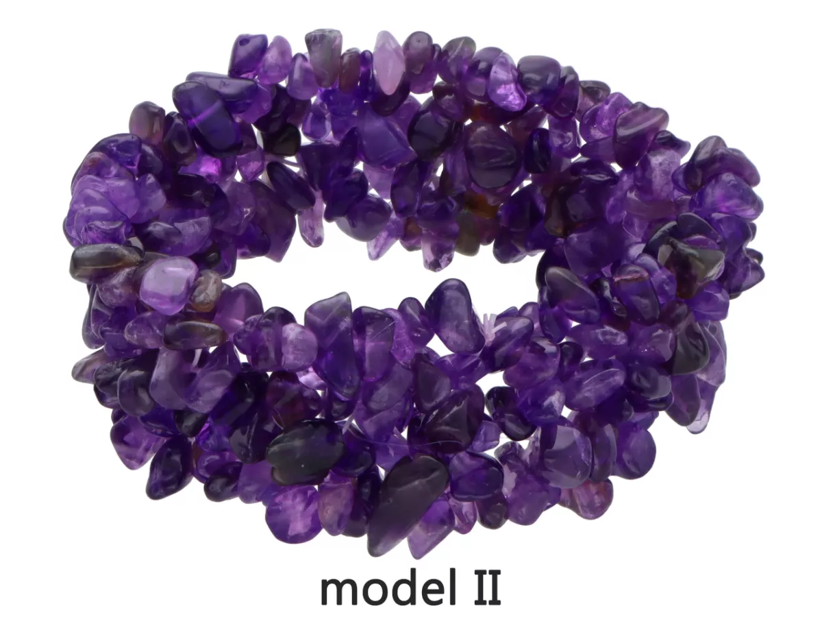 R2J96 BRANSOLETKA AMETYST SIECZKA