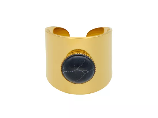 R4A89 PIERŚCIONEK JASPIS CASARSKI STAL CHIRURGICZNA 1 SZTUKA