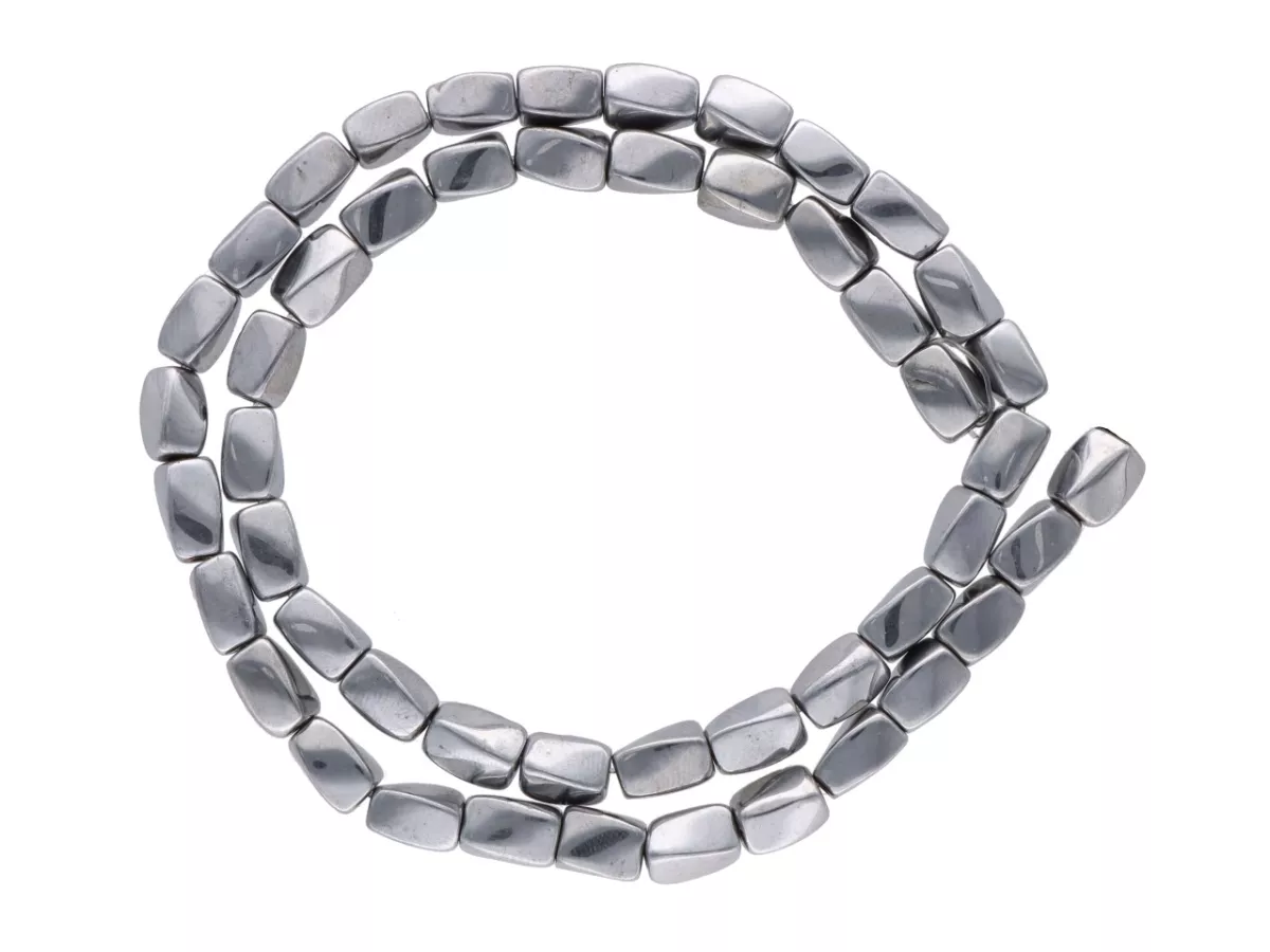 K6A79 HEMATYT ŁEZKI SKRĘCANE 8/5 mm - 1 SZNUR