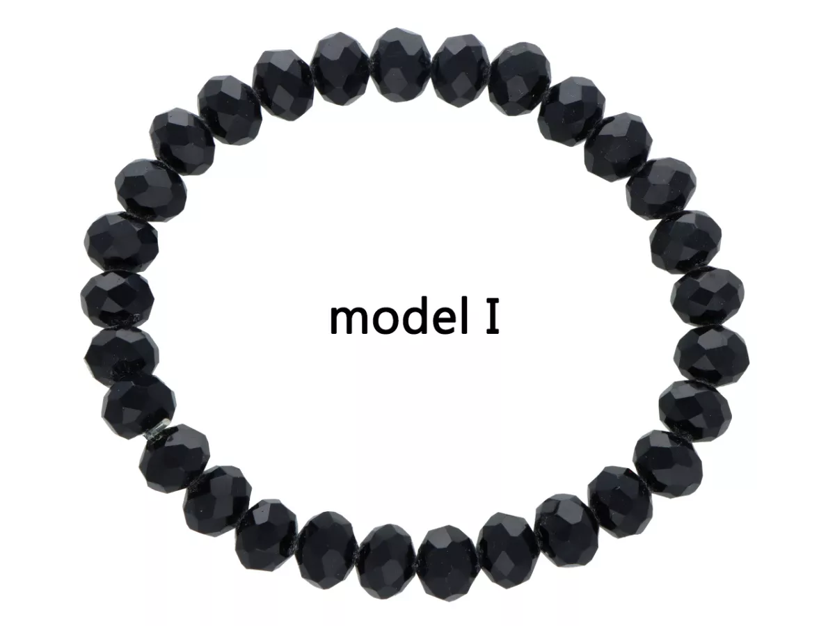 R2X51 BRANSOLETKA KRYSZTAŁKI 8 mm NA GUMCE