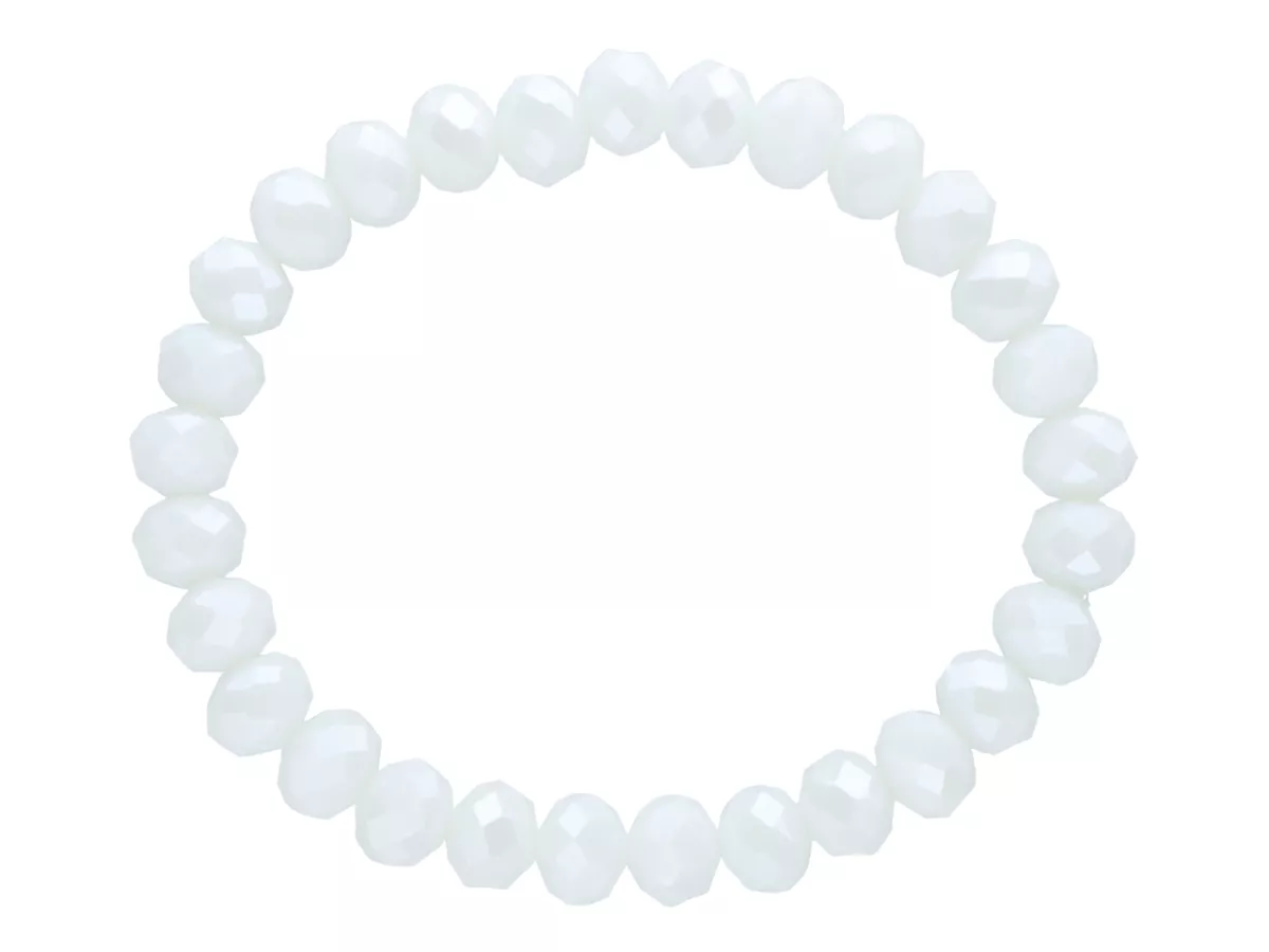 R4G65 BRANSOLETKA KRYSZTAŁKI 8 mm NA GUMCE