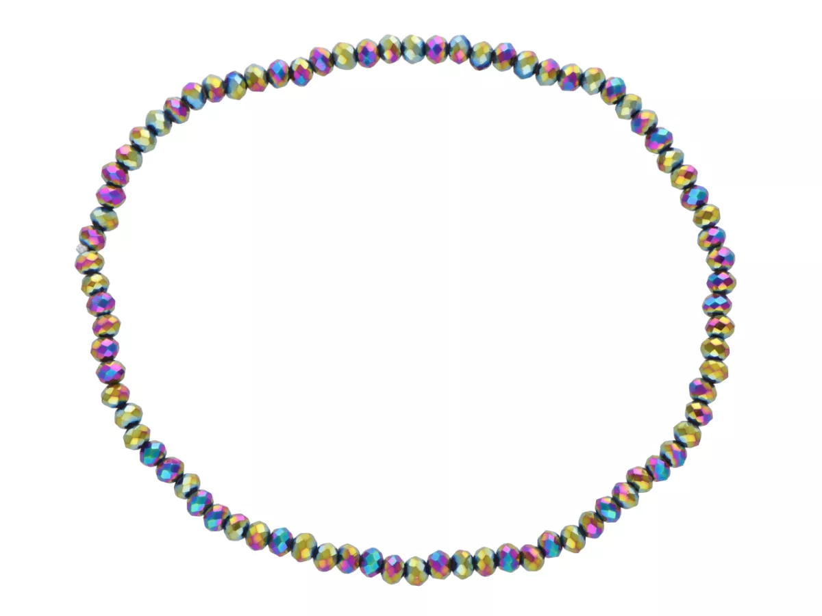 R4B92 BRANSOLETKA KRYSZTAŁKI 2,5 mm NA GUMCE