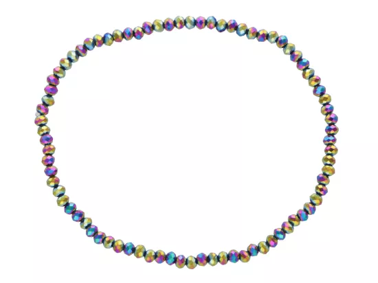 R4B92 BRANSOLETKA KRYSZTAŁKI 2,5 mm NA GUMCE