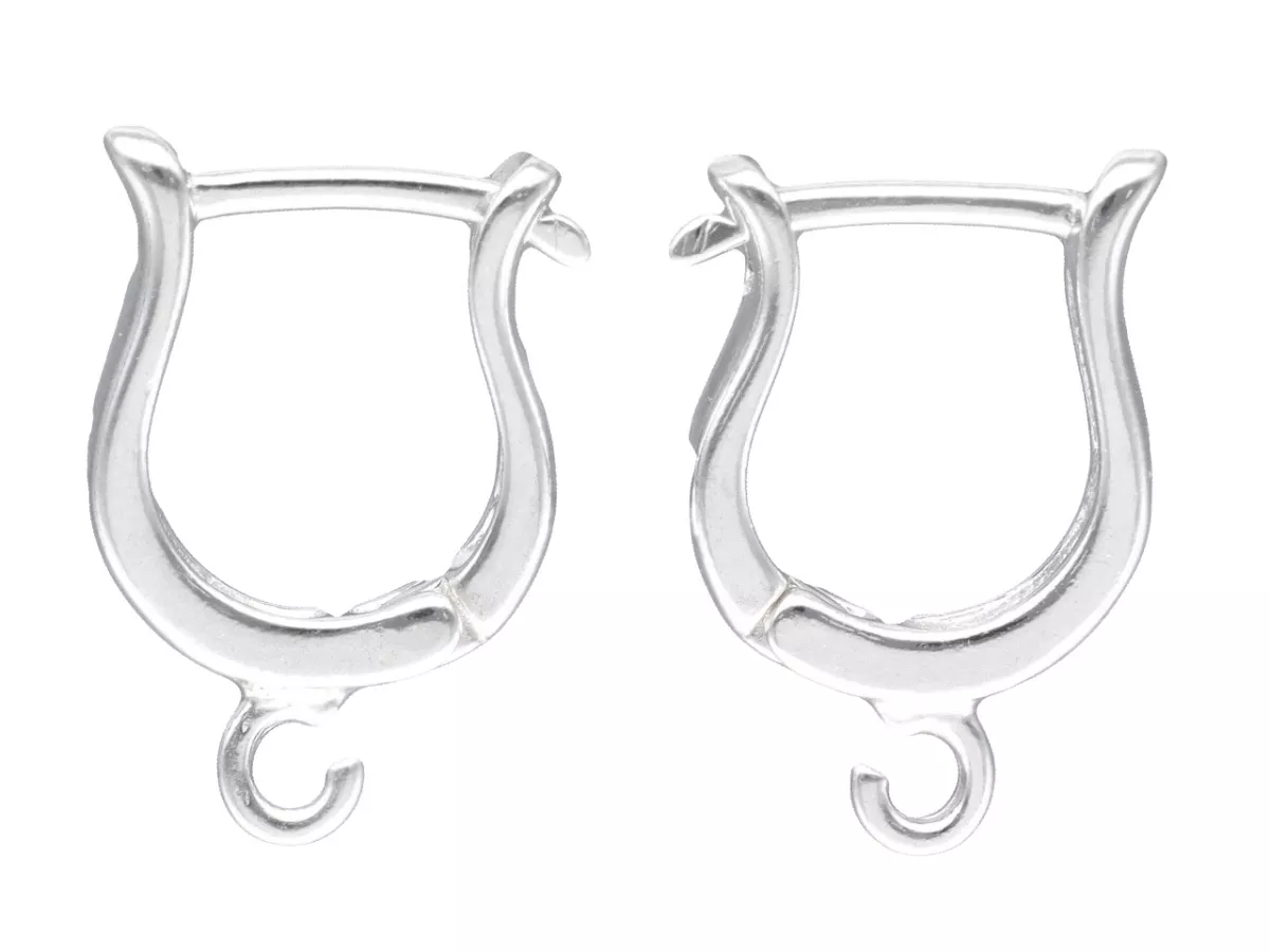 P3J67 BIGLE ZAMKNIĘTE SREBRO 925 - 1 PARA