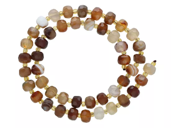 K7M58 AGAT OPONKI FASETOWANE 8/6 mm - 1 SZNUR