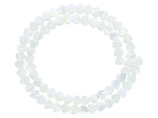 M1D67 MASA PERŁOWA SERCE 6,5/6,5 mm - 1 SZNUR