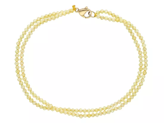 R3G44 BRANSOLETKA SZKLANA CYRKONIA KULE FASETOWANE 2 mm