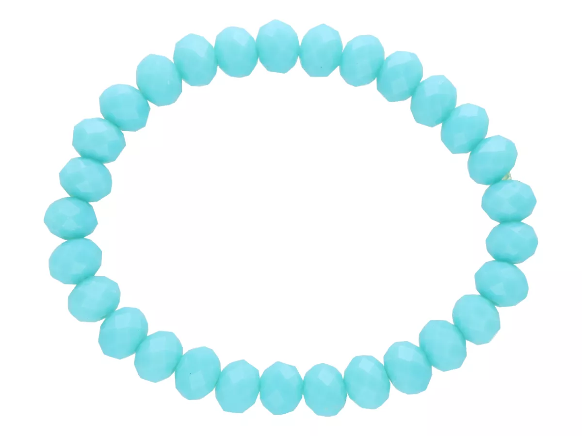 R2J48 BRANSOLETKA KRYSZTAŁKI 8 mm NA GUMCE