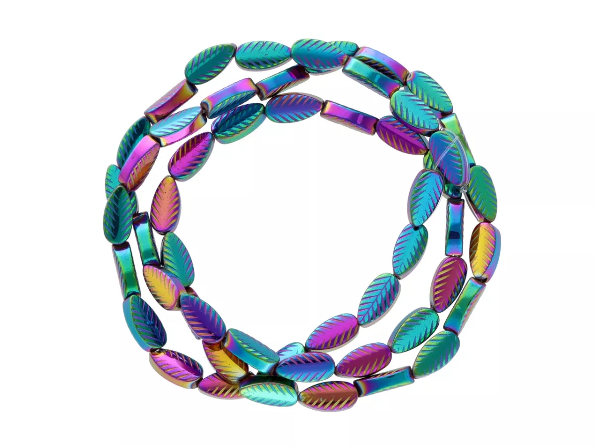 K6T49 HEMATYT LIŚCIE 4/7,5 mm - 1 SZNUR