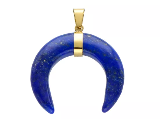 W2E36 WISIOR ZAWIESZKA RÓG OBFITOŚCI LAPIS LAZULI I STAL CHIRURG