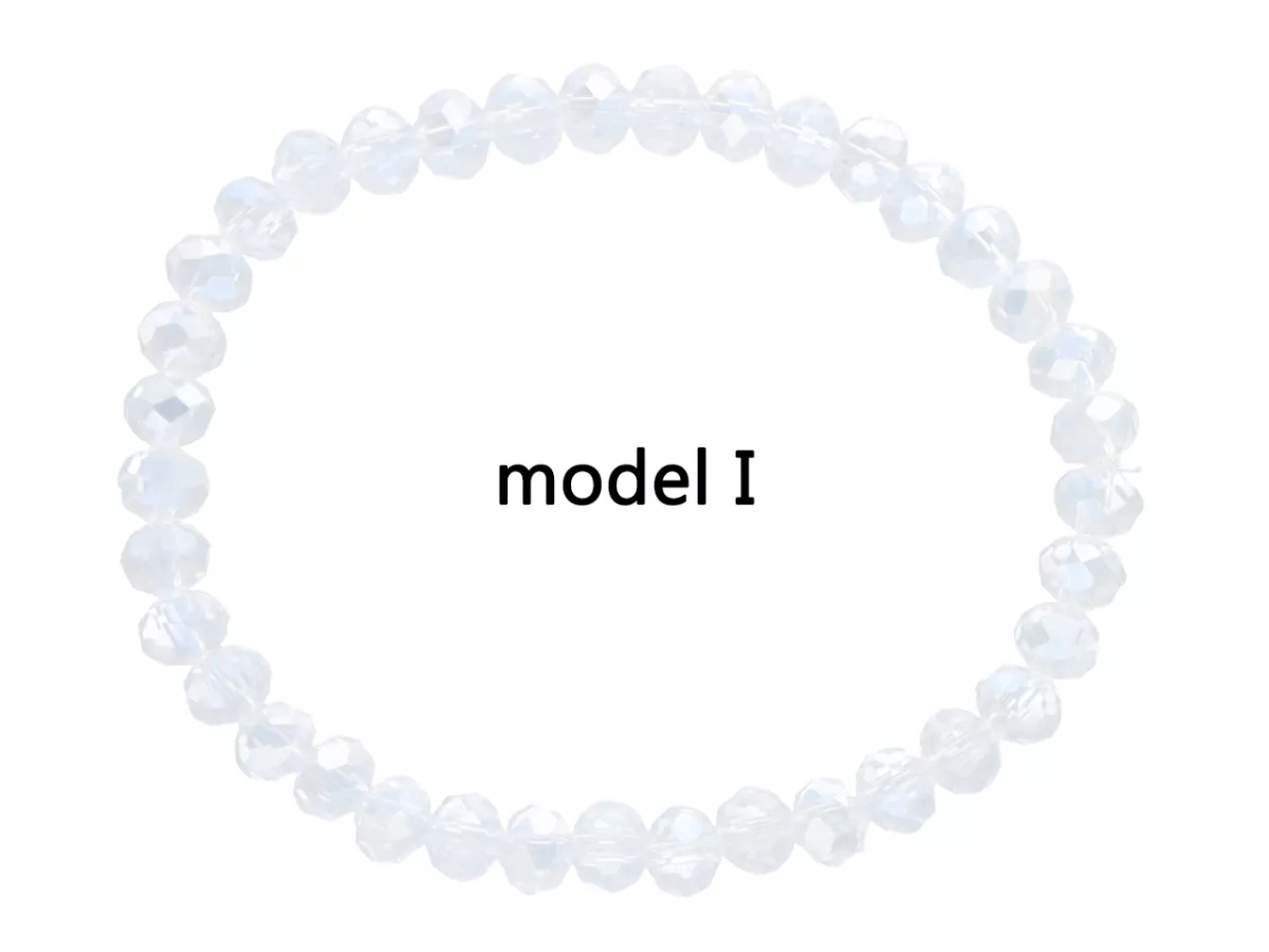 R1D30 BRANSOLETKA KRYSZTAŁKI 6 mm NA GUMCE