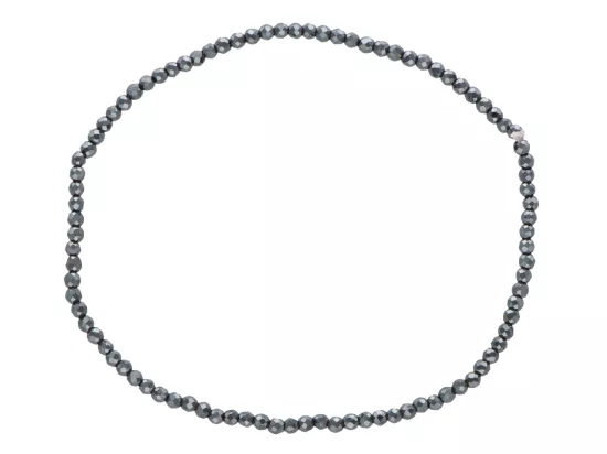 R3N93 BRANSOLETKA HEMATYT KULE FASETOWANE 2 mm