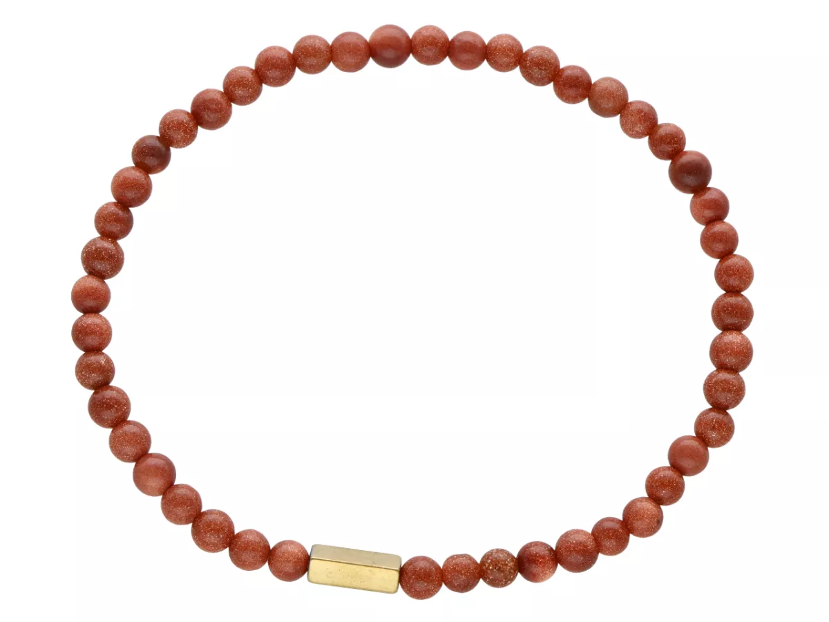 R4L71 BRANSOLETKA PIASEK PUSTYNI KULE 4 mm