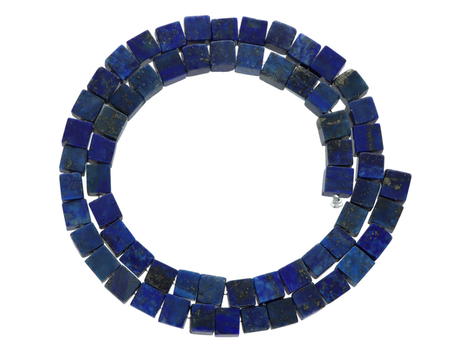 K7L34 LAPIS LAZULI KOSTKI 6/6 mm - 1 SZNUR