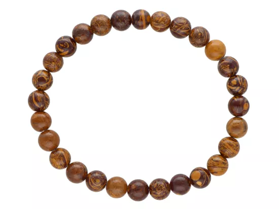 R3N77 BRANSOLETKA JASPIS KALAHARI KULE 6,5 mm