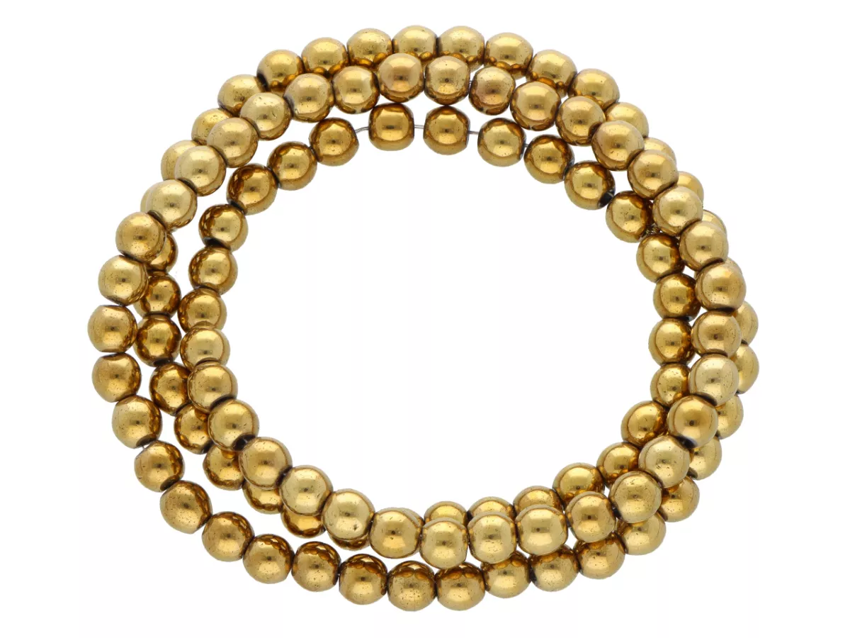 K6G84 HEMATYT KULE 4 mm - 1 SZNUR