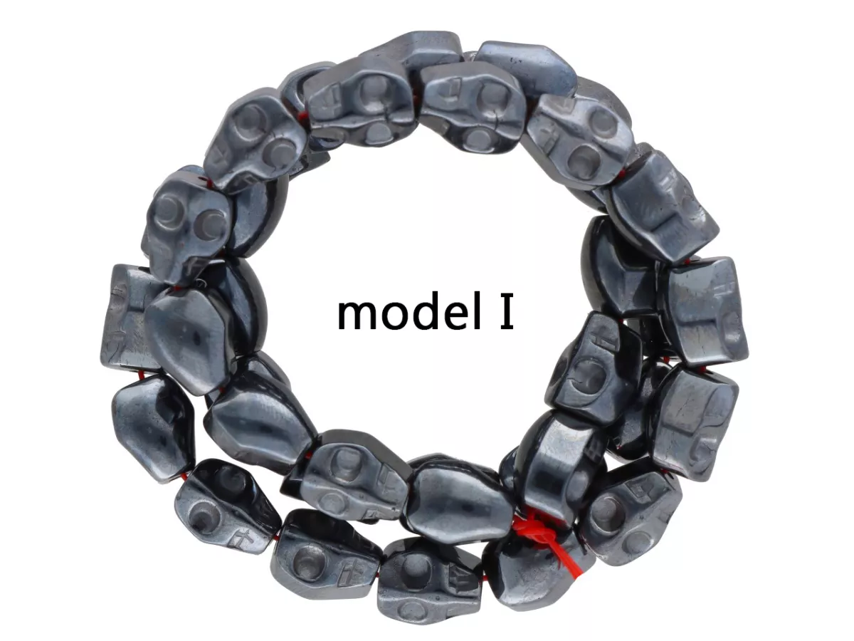 K7B21 HEMATYT CZASZKI 8/10 mm  - 1 SZNUR