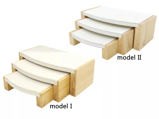 O1H45 ZESTAW EKSPOZYTORÓW NA BIŻUTERIĘ - 3 SZTUKI