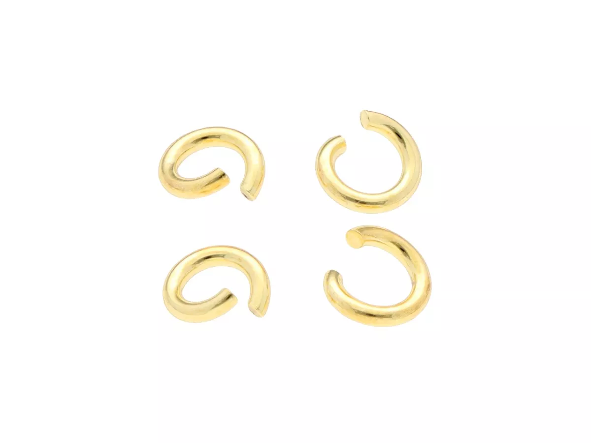 P3H64 KÓŁKA OGNIWKA 4,6 mm SREBRO 925 POZŁACANE - 4 SZTUKI