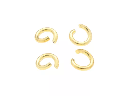 P3H64 KÓŁKA OGNIWKA 4,6 mm SREBRO 925 POZŁACANE - 4 SZTUKI