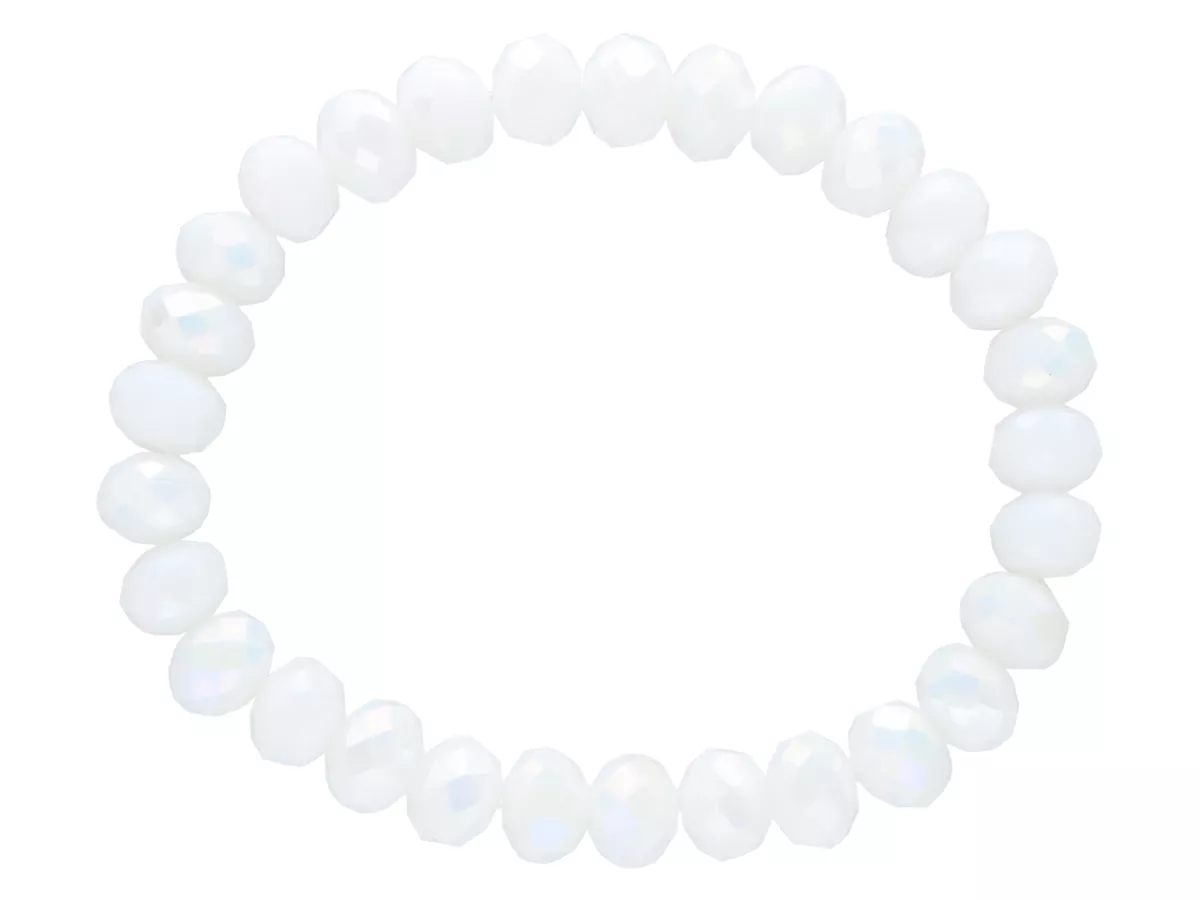 R2P82 BRANSOLETKA KRYSZTAŁKI 8 mm NA GUMCE