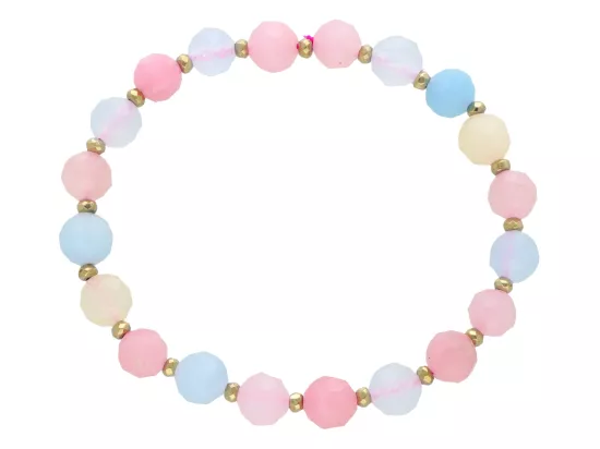 R5B86 BRANSOLETKA JADEIT MORGANITOWY I HEMATYT