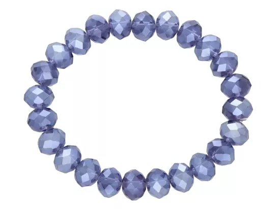 R2T69 BRANSOLETKA KRYSZTAŁKI 10 mm NA GUMCE