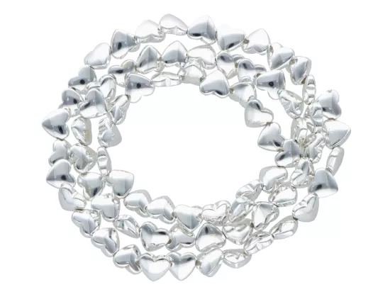 K7F31 HEMATYT SERCE 6/6 mm - 1 SZNUR