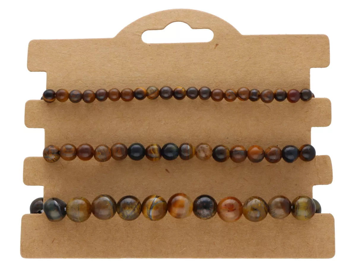 R4T16 ZESTAW BRANSOLETEK TYGRYSIE OKO KULE