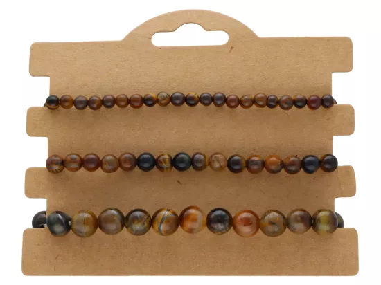 R4T16 ZESTAW BRANSOLETEK TYGRYSIE OKO KULE