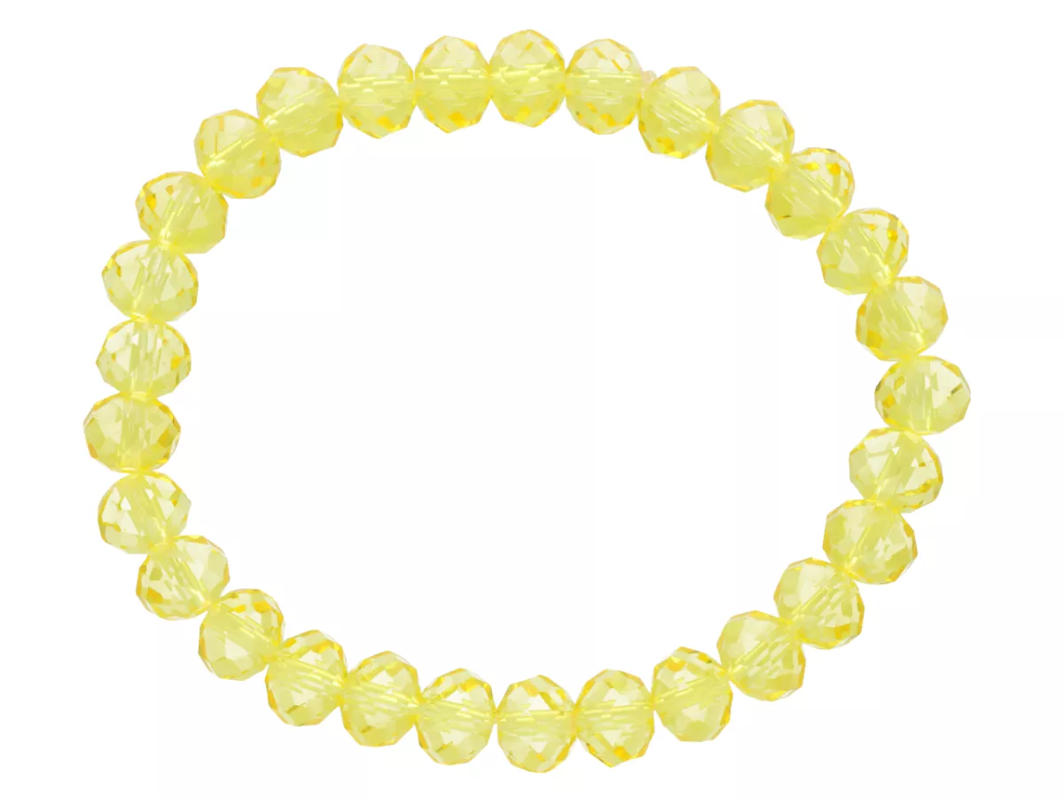 B1X28 BRANSOLETKA KRYSZTAŁKI 8 mm NA GUMCE